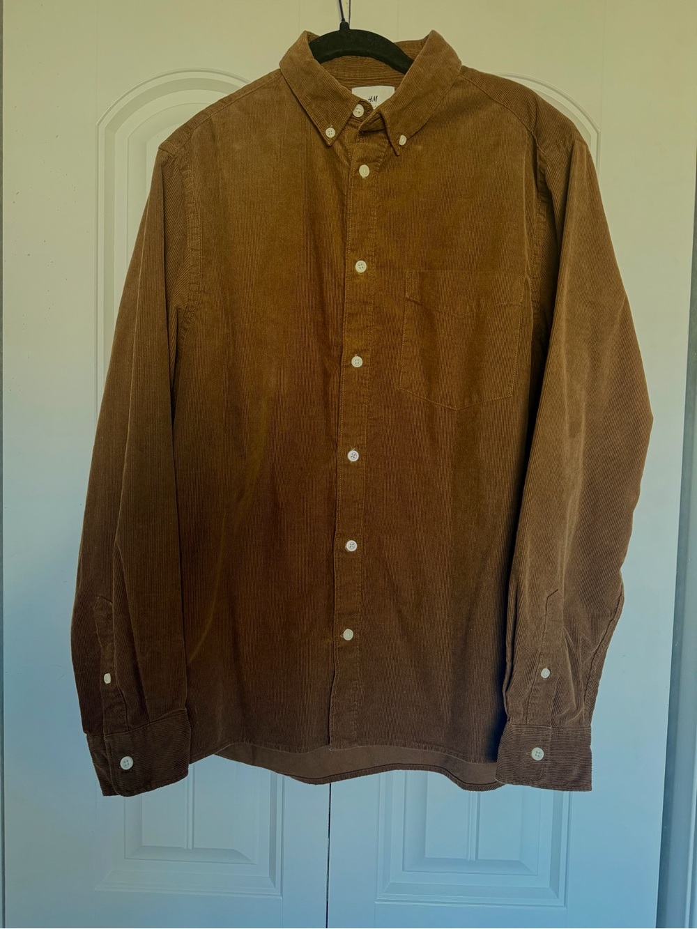 H&M Brown Button-Front Shirt Jacket